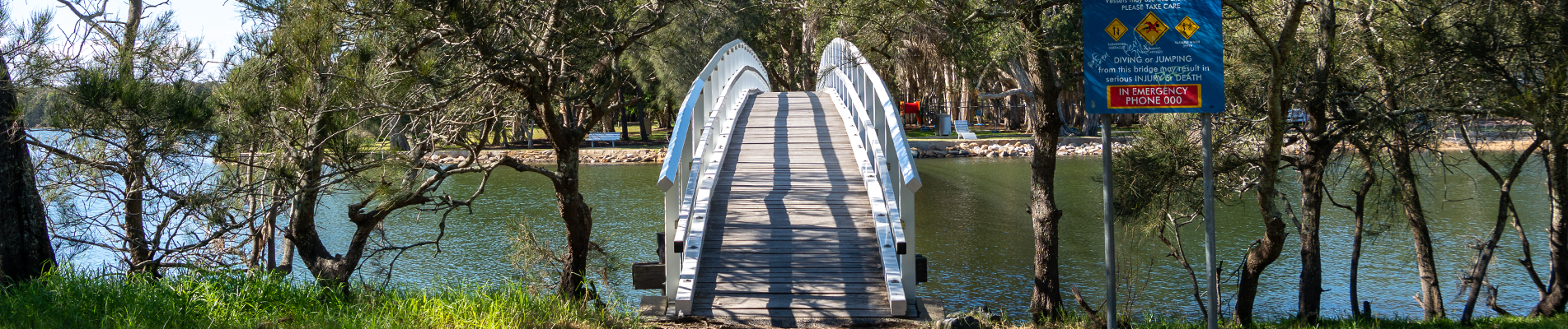 a bridge over water