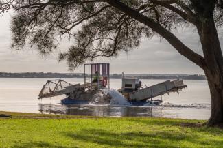 Wrack harvester at Kanwal